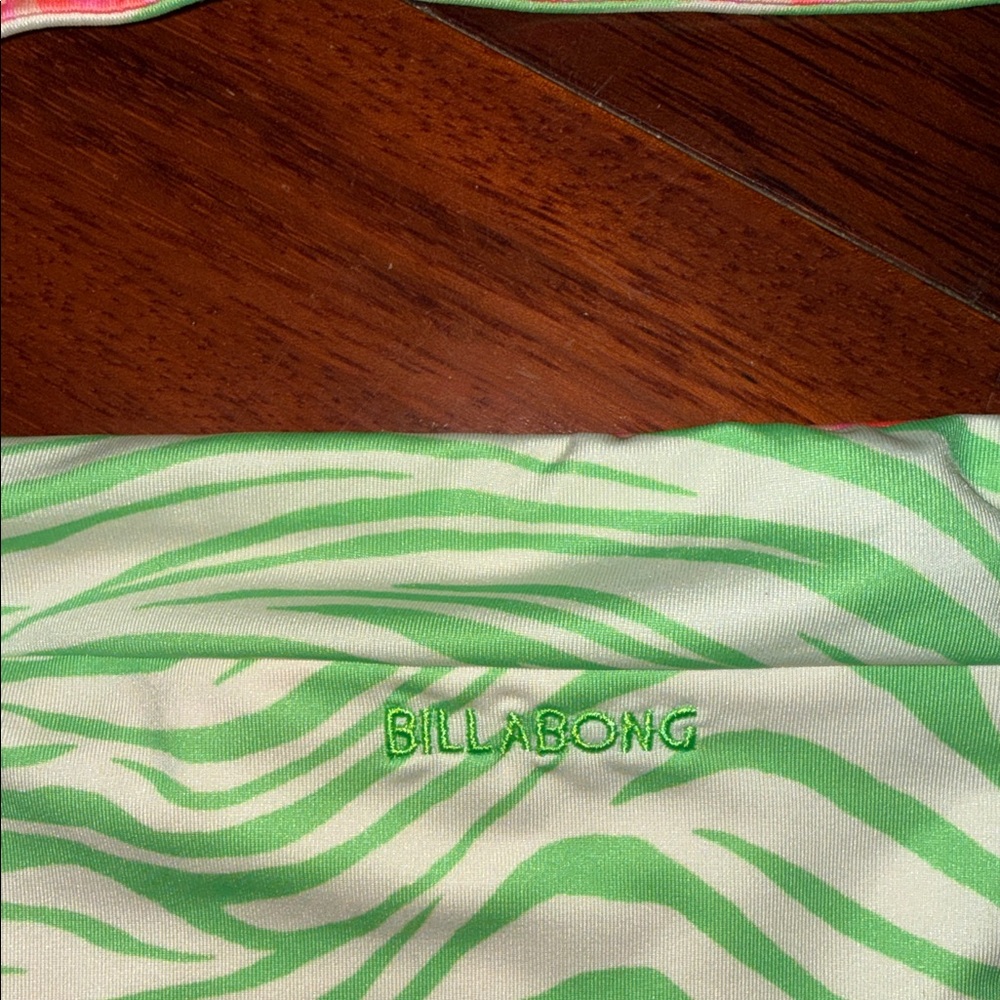 Billabong Green and Pink Zebra Bikini - Picture 3 of 4